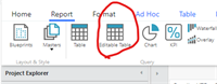 how to select an editable table on to a report. 